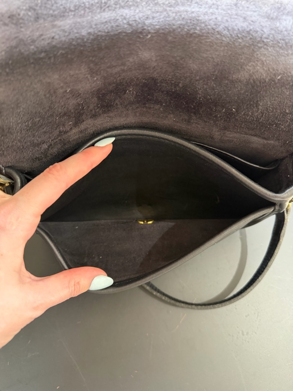 Coach Vintage Penny Pocket Black Leather Crossbody Bag - Picture 7 of 13